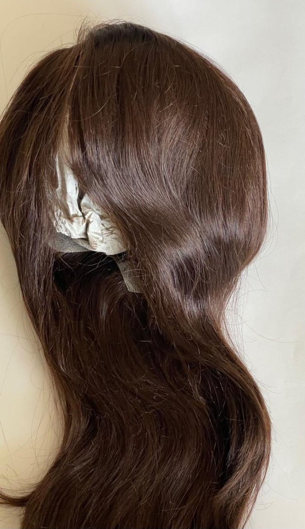 full cap Bayan uzun protez 100% gerçek saç perugu - Görsel 2