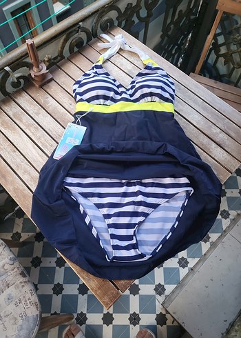 Mavi Çizgili denizci etek Mayo L yazıyor ama S M icin uygun - Görsel 2