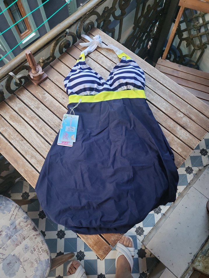 Mavi Çizgili denizci etek Mayo L yazıyor ama S M icin uygun - Görsel 3