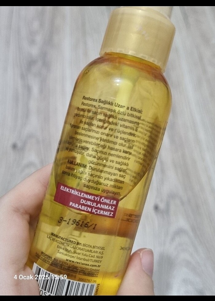RESTOREX SAÇ YAĞI - Görsel 3