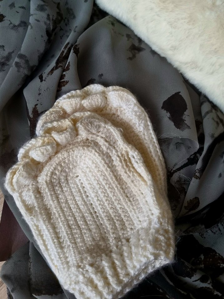 Beyaz Kedi Patili Örgü Eldiven Lolita Pinterest Y2K - Görsel 3