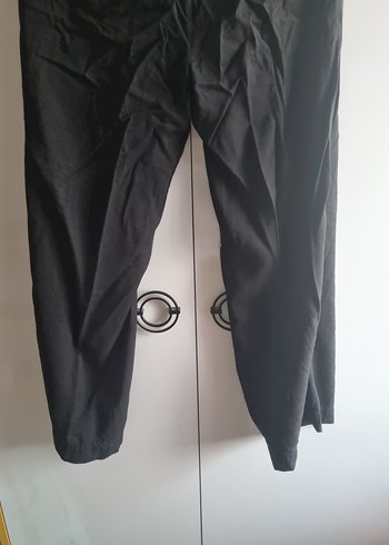 old money yeşil ve siyah keten pantolon - Görsel 5