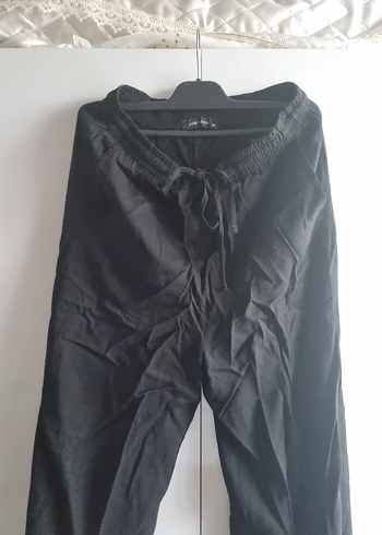 old money yeşil ve siyah keten pantolon - Görsel 4