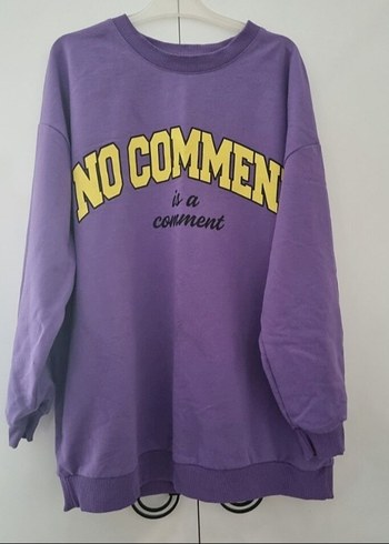 Mor Baskılı Kadın Sweatshirt - Görsel 2