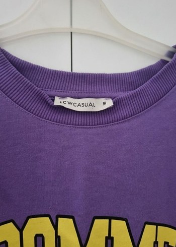 Mor Baskılı Kadın Sweatshirt - Görsel 3