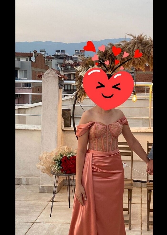 Kayık kol abiye - Görsel 4