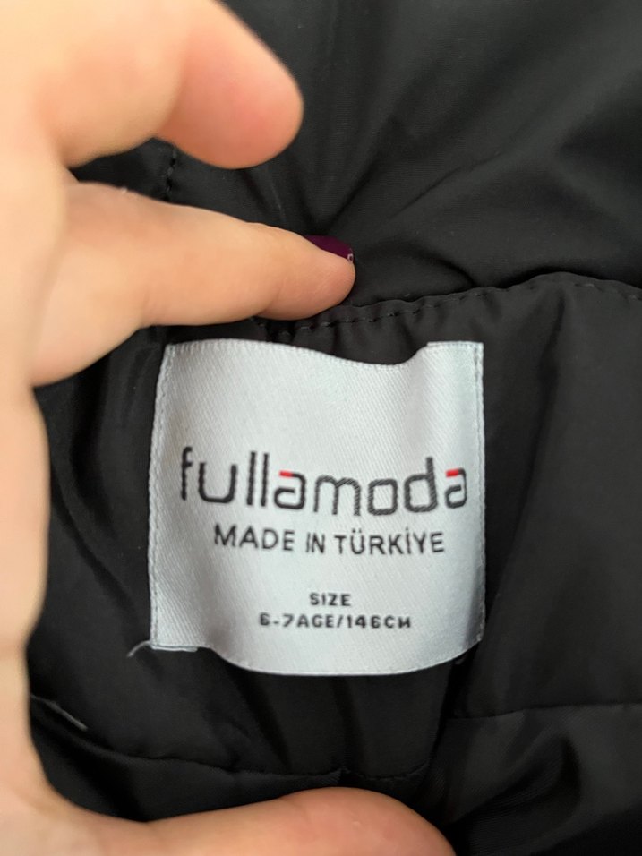 Gri çocuk Midi Kışlık Fermuarlı Mont - Görsel 3