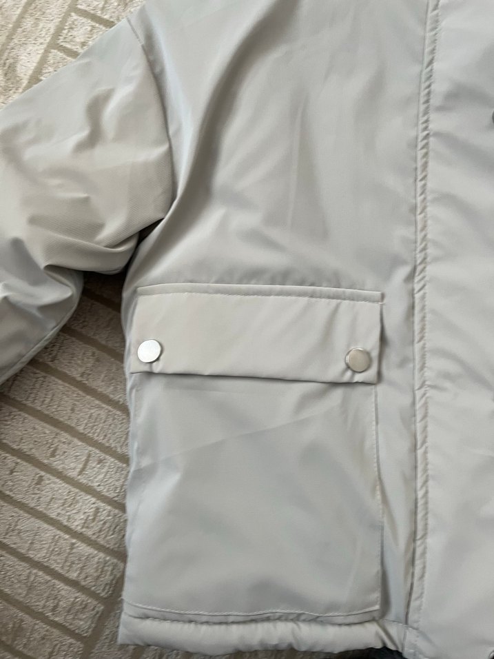 Gri Kürklü Kapüşonlu  Mont - Görsel 5