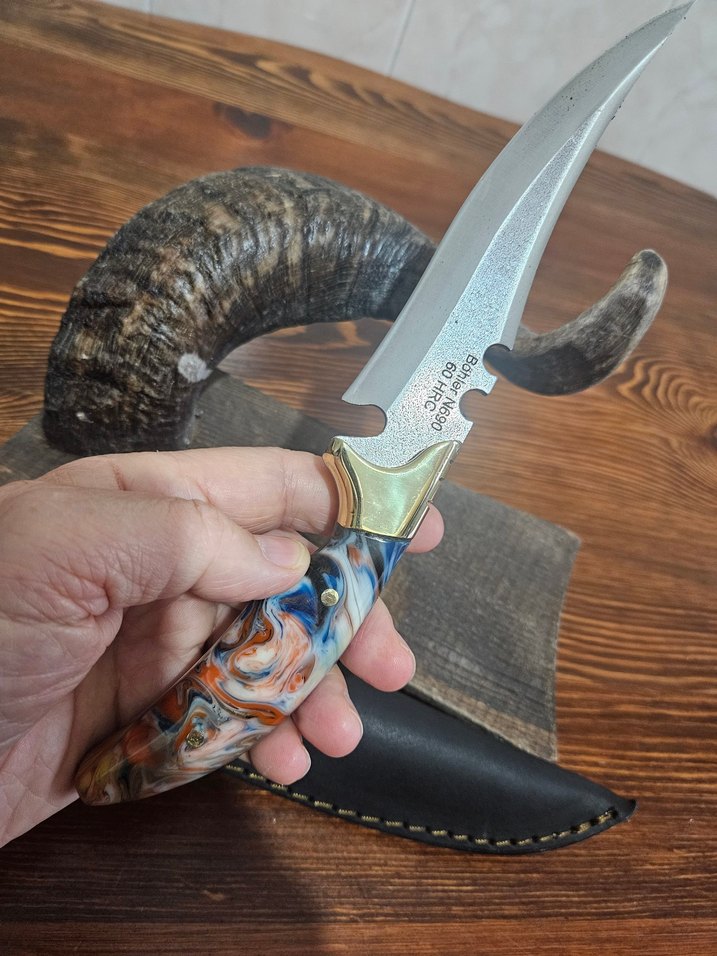 BÖHLER N690 ÖZEL YAPIM AVCI BIÇAĞI - Görsel 4