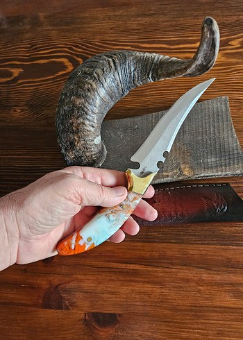 N690 EL YAPIMI AVCI/KAMPÇI BIÇAĞI - Görsel 3