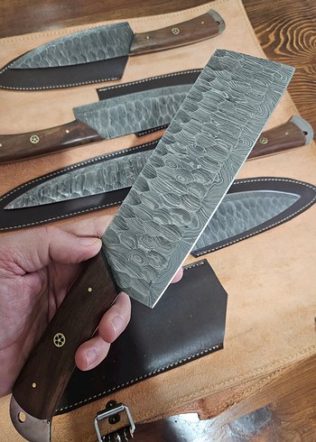 DAMASCUS (ŞAM ÇELİĞİ) ŞEF SETİ - Görsel 4