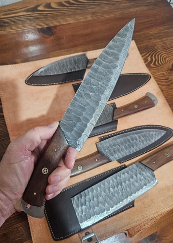 DAMASCUS (ŞAM ÇELİĞİ) ŞEF SETİ - Görsel 8