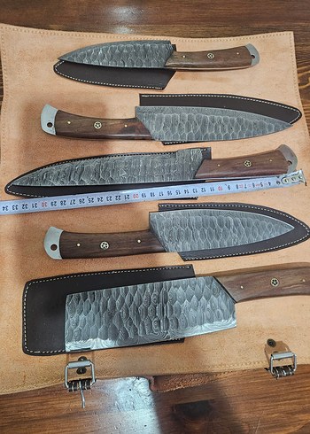 DAMASCUS (ŞAM ÇELİĞİ) ŞEF SETİ - Görsel 10