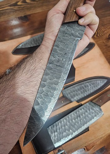 DAMASCUS (ŞAM ÇELİĞİ) ŞEF SETİ - Görsel 7