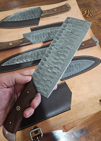 DAMASCUS (ŞAM ÇELİĞİ) ŞEF SETİ - Görsel 3