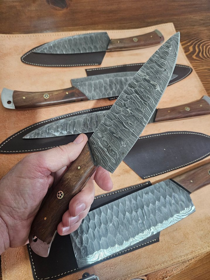 DAMASCUS (ŞAM ÇELİĞİ) ŞEF SETİ - Görsel 5