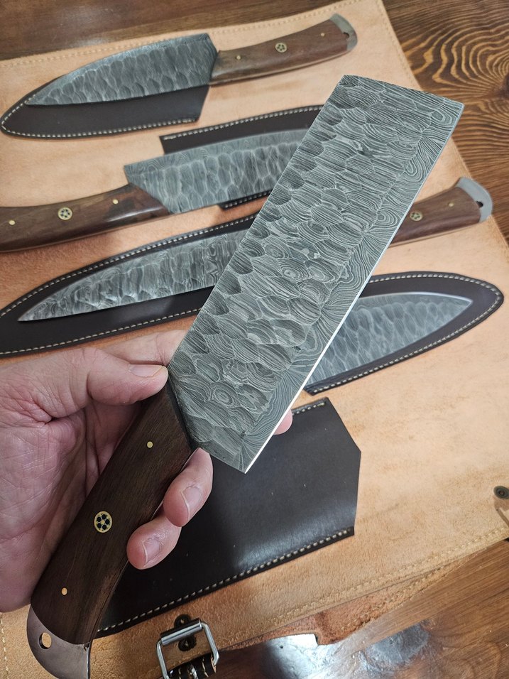 DAMASCUS (ŞAM ÇELİĞİ) ŞEF SETİ - Görsel 4