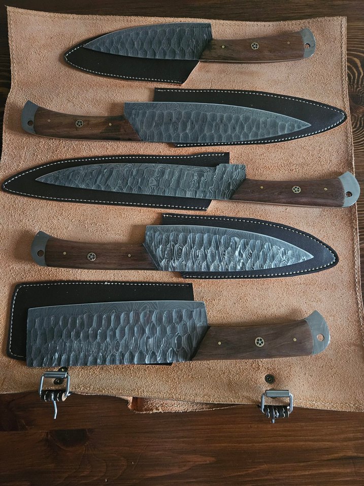 DAMASCUS (ŞAM ÇELİĞİ) ŞEF SETİ - Görsel 2