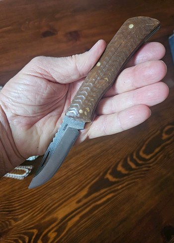 Kahverengi Saplı Katlanır Bıçak Seti - Görsel 6