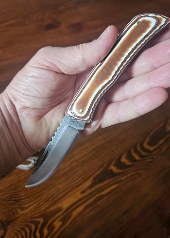 Kahverengi Saplı Katlanır Bıçak Seti - Görsel 7