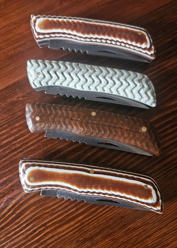 Kahverengi Saplı Katlanır Bıçak Seti - Görsel 9