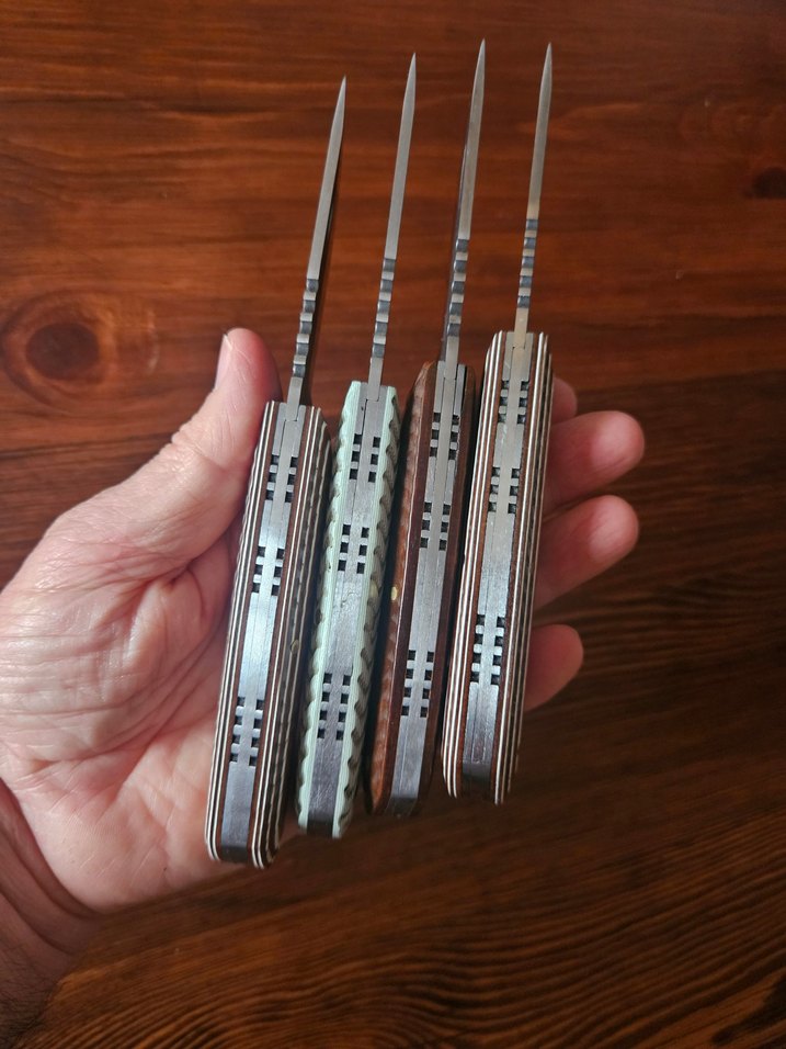 Kahverengi Saplı Katlanır Bıçak Seti - Görsel 3