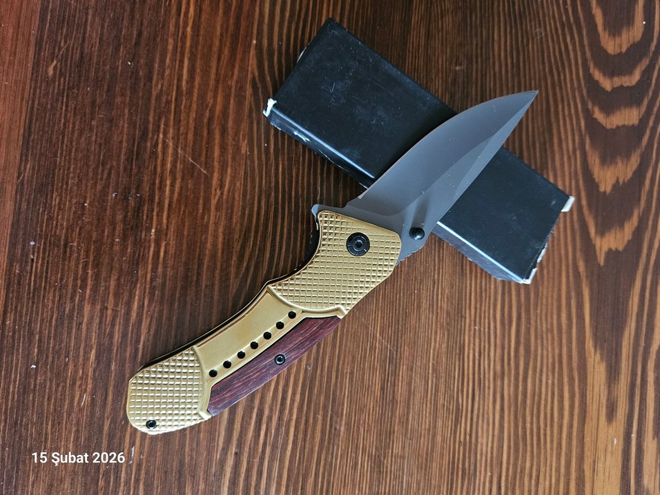 KOMPLE PİRİNÇ KABZE İTHAL ÇAKI - Görsel 4