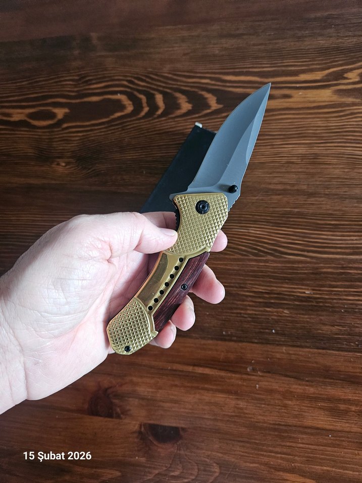 KOMPLE PİRİNÇ KABZE İTHAL ÇAKI - Görsel 5