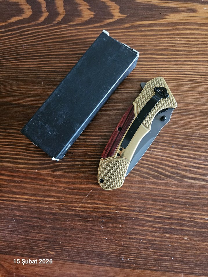 KOMPLE PİRİNÇ KABZE İTHAL ÇAKI - Görsel 3