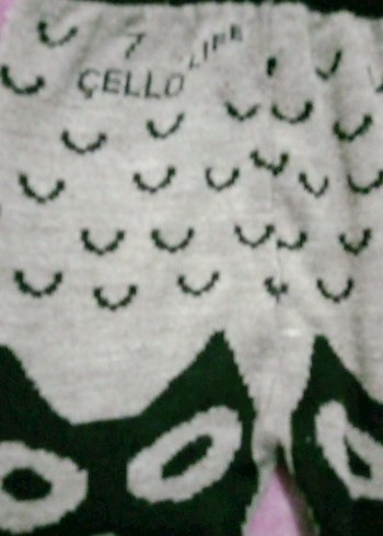 Kız Çocuk Gri Triko Tayt - Görsel 3