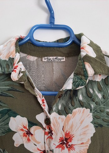 Çiçek Desenli Haki Uzun Bohem Elbise - Görsel 7