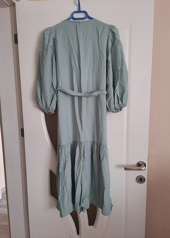 Düğmeli Uzun Elbise - Görsel 8