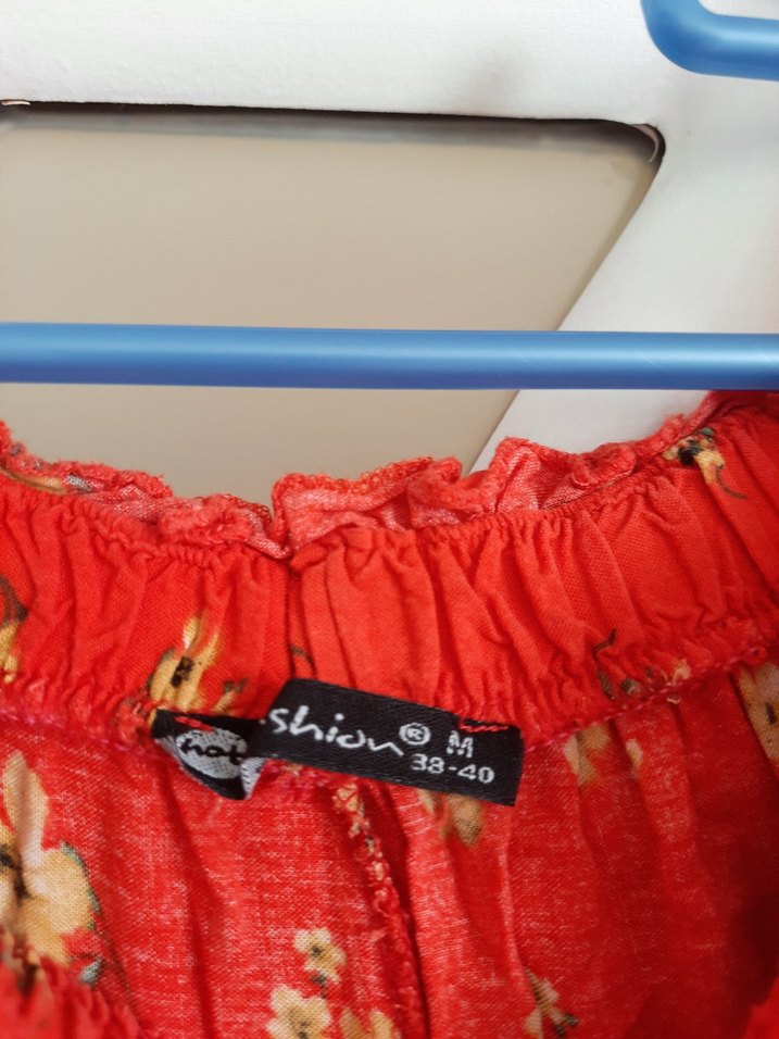 Kırmızı Volanlı Uzun Elbise - Görsel 3