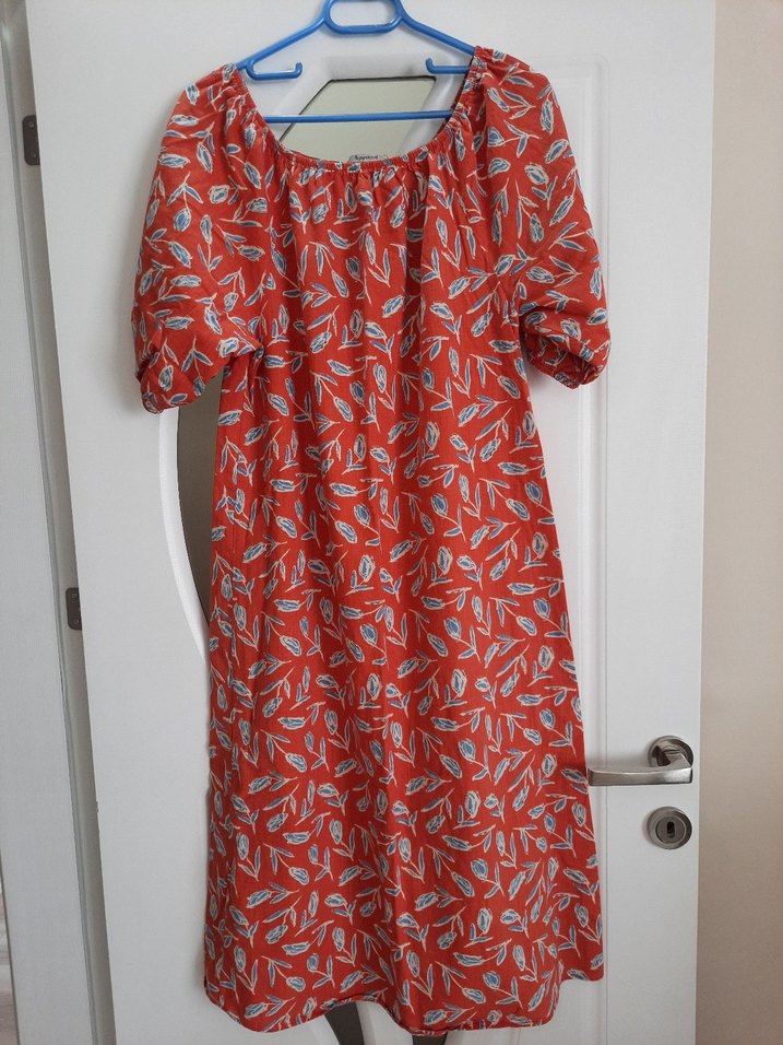 Renkli Bohem Elbise - Görsel 2