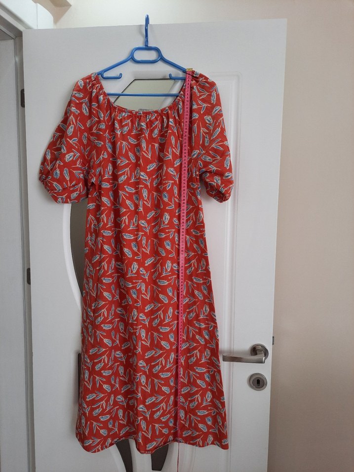 Renkli Bohem Elbise - Görsel 5