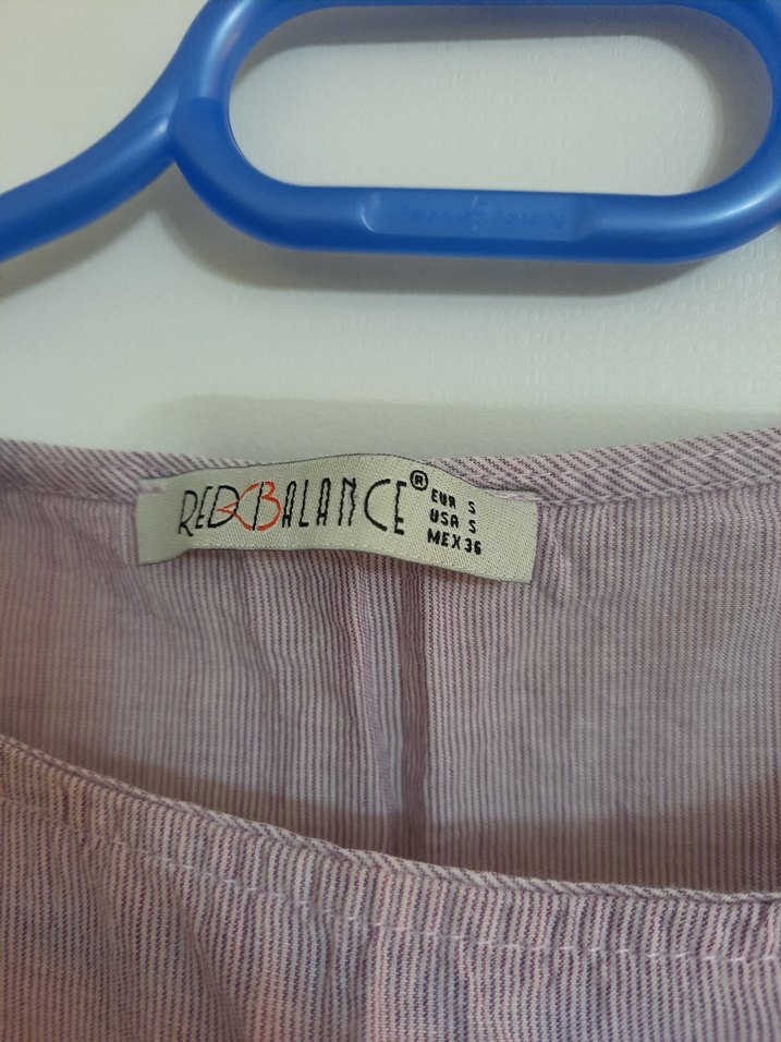 Kısa Kollu Keten Bluz - Görsel 3