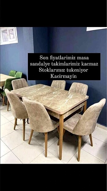 Beden çeşitli Renk Yemek masası takımı