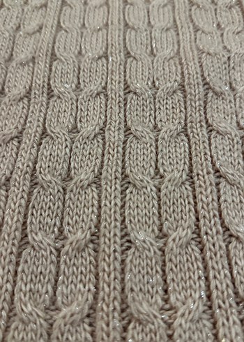 Bej Örgü Çocuk Bere ve Atkı Takımı - Görsel 5