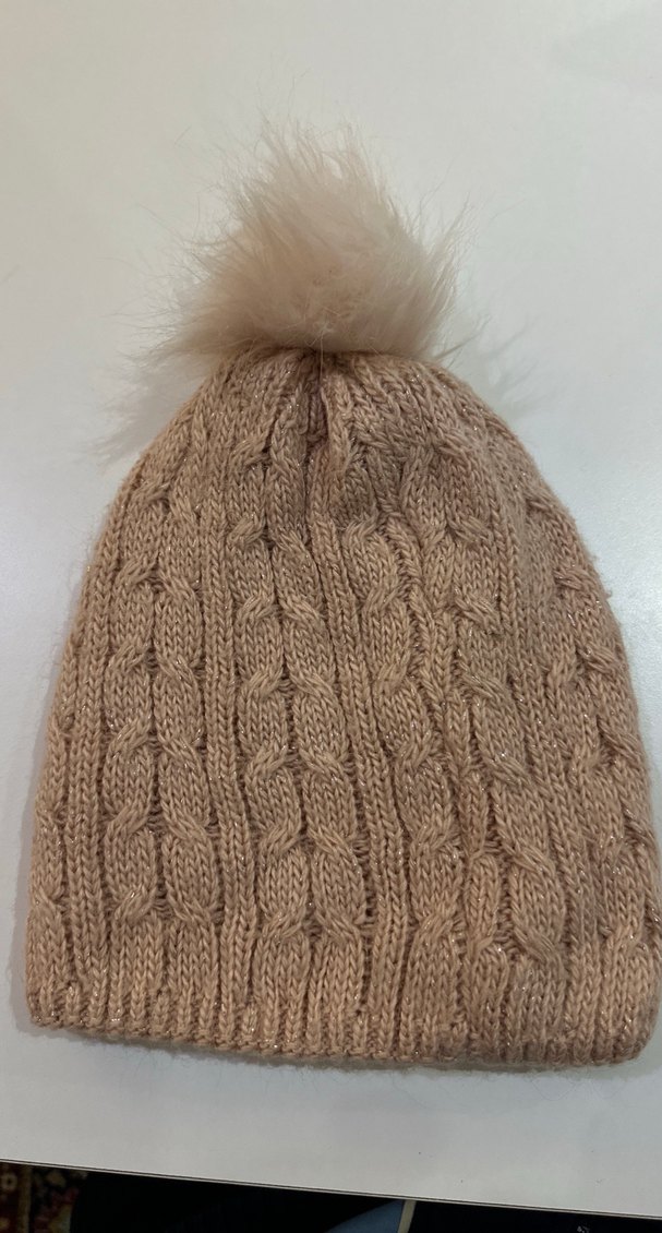 Bej Örgü Çocuk Bere ve Atkı Takımı - Görsel 3