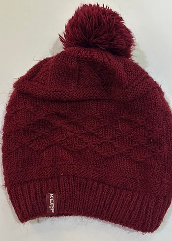 Bordo Bere ve Pembe Örgü Atkı Seti - Görsel 4