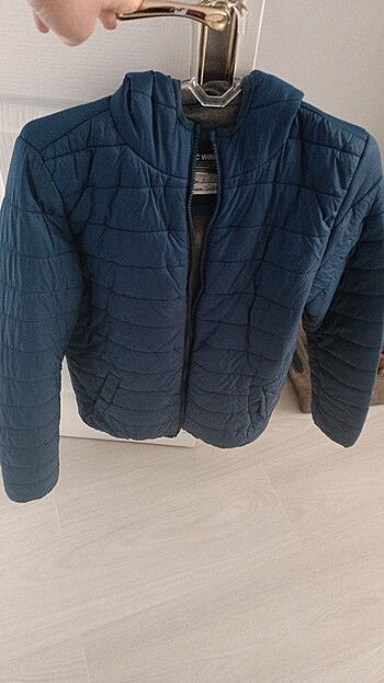 13- 14 yaş unisex mavi mont