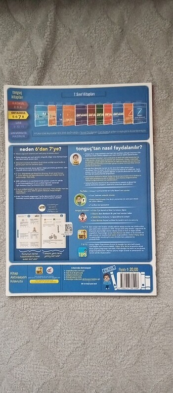  6'dan 7'ye Hazırlık Kitabı tonguç Türkçe Matematik Fen