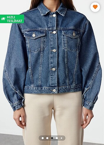 TRENDYOL MİLLA MAVİ KOT CEKET - Görsel 4