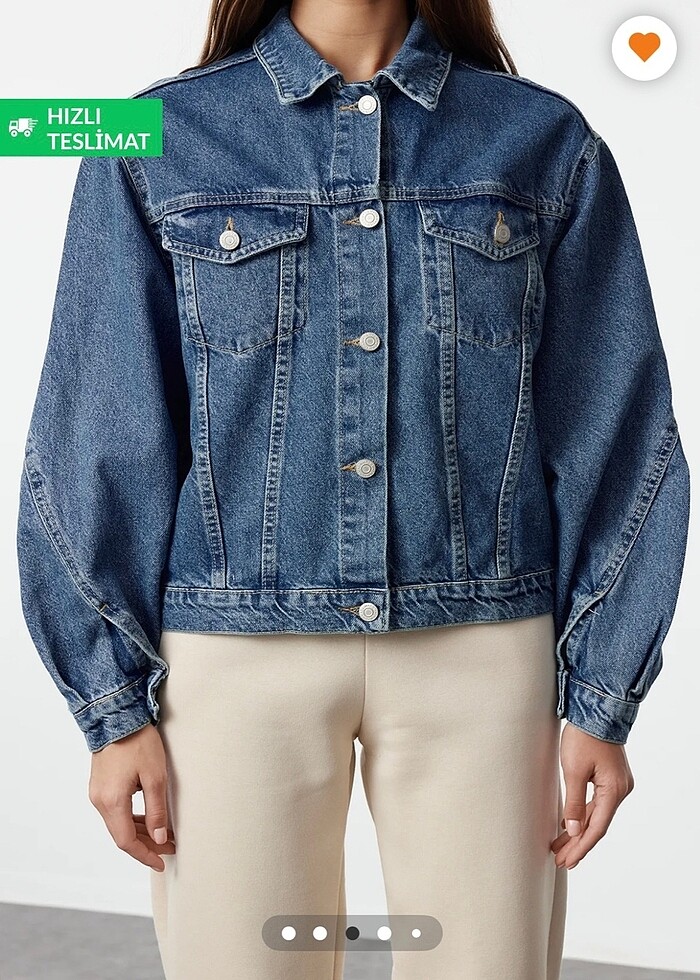 TRENDYOL MİLLA MAVİ KOT CEKET - Görsel 4