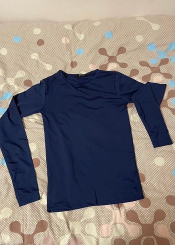 Beyaz Uzun Kollu Basic Kadın Tişört - Görsel 2