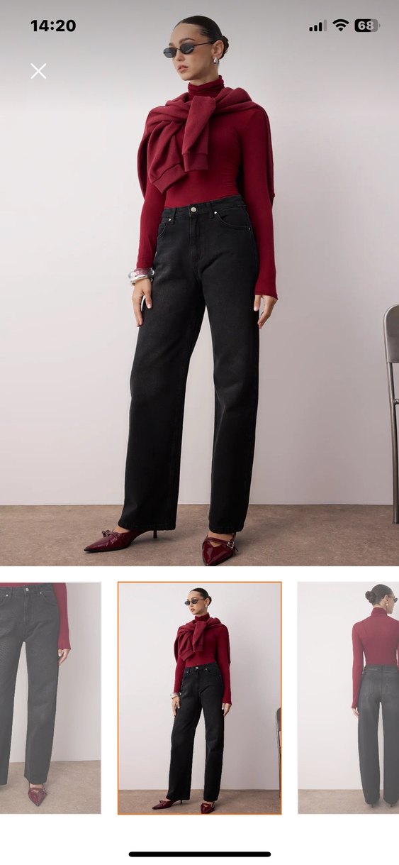 TRENDYOL MİLLA SİYAH KOT PANTOLON - Görsel 2