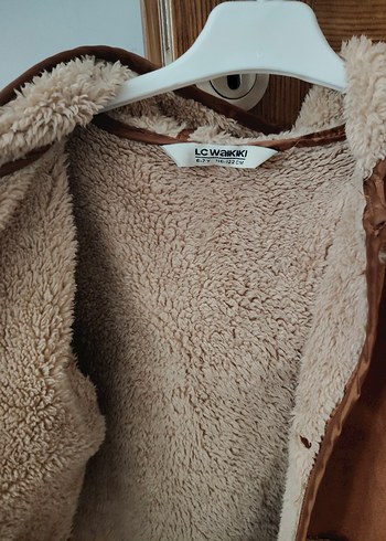 Düğmeli Kahverengi Süet Erkek Çocuk Kabanı - Görsel 5