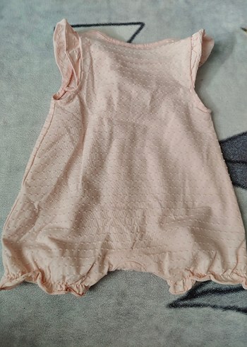 Düğmeli Pembe Kız Bebek Tulum - Görsel 2