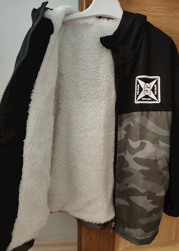 Erkek Çocuk Kamuflaj Desenli Fermuarlı Ceket - Görsel 4