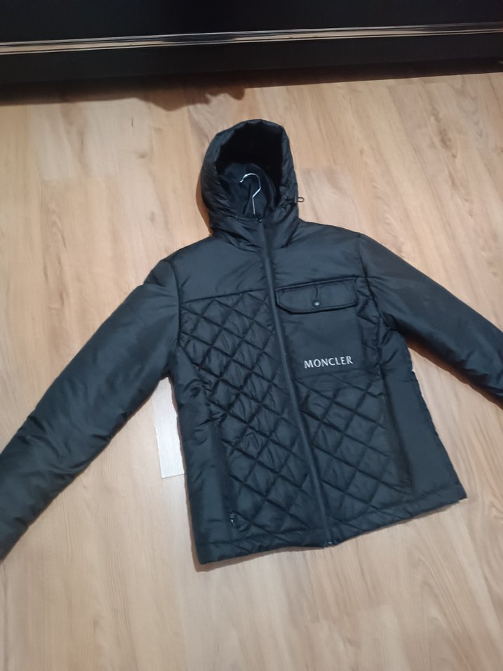 Moncler Siyah Erkek Kapüşonlu Ceket - Görsel 2